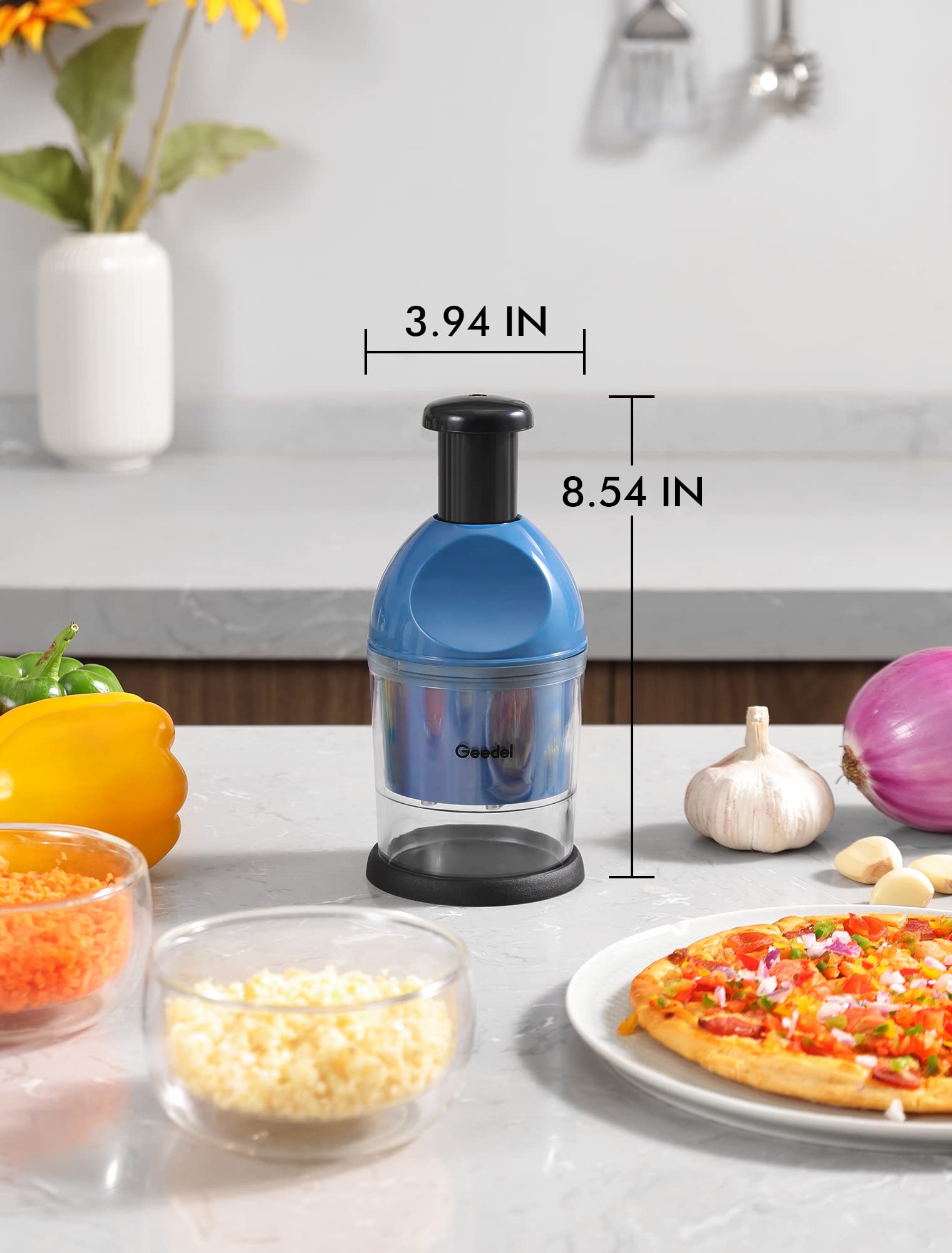 Geedel Food Chopper easy cleaning with quick disassembly