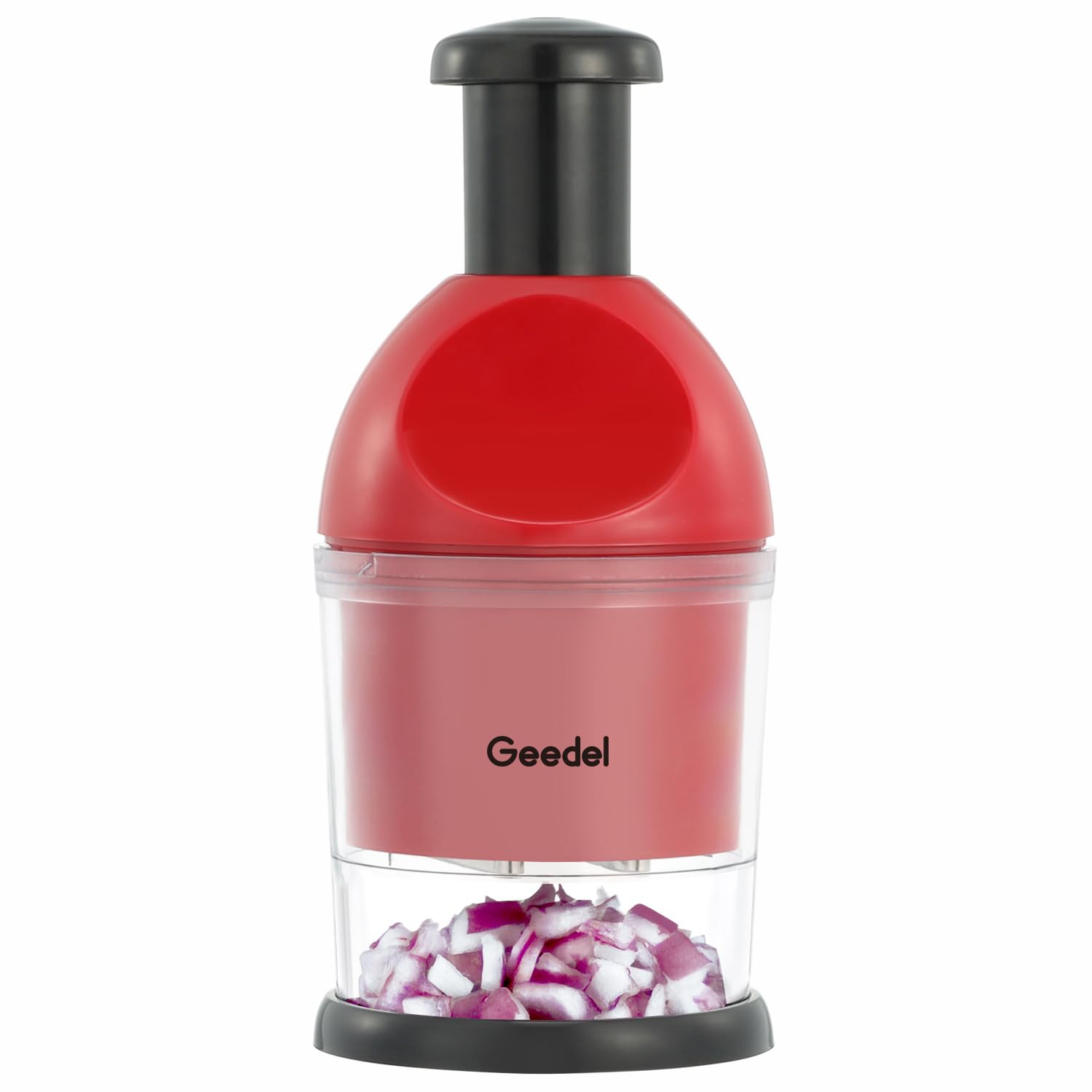 Geedel Food Chopper front view showing compact design for quick prep