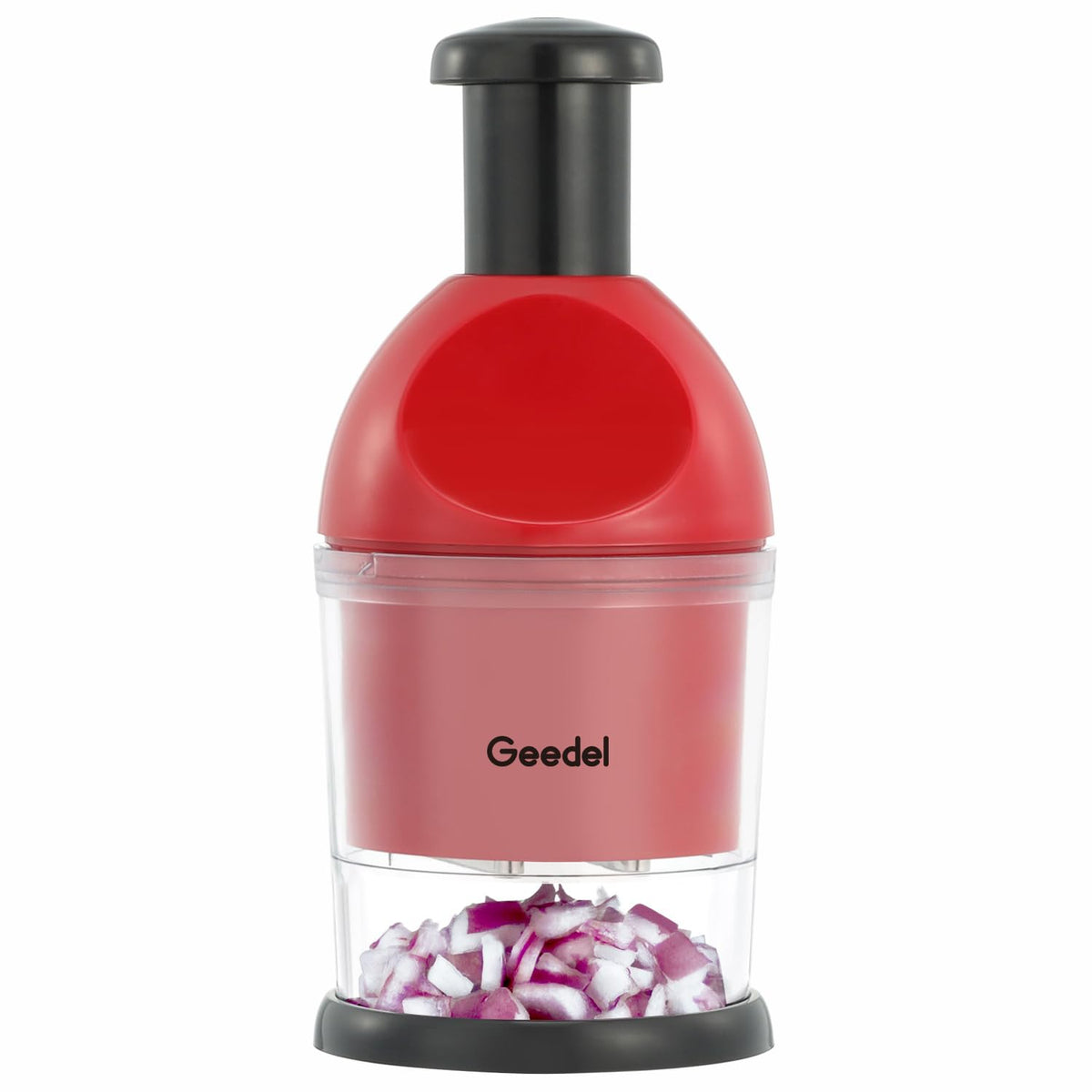 Geedel Food Chopper front view showing compact design for quick prep