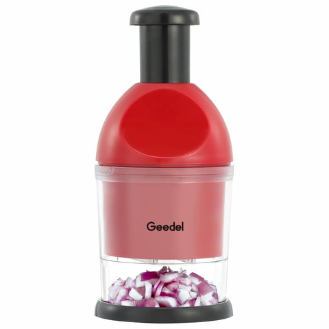 Geedel Food Chopper front view showing compact design for quick prep