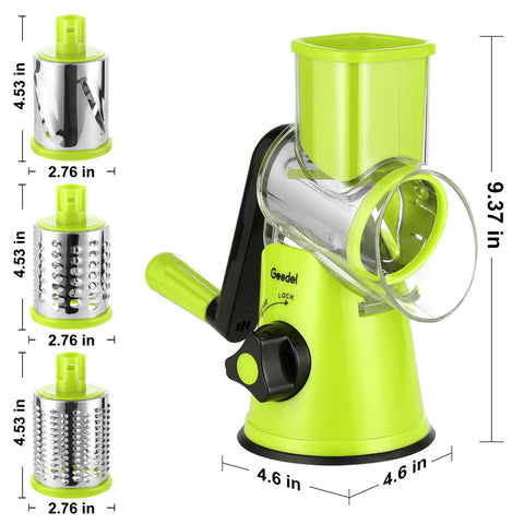 Geedel multi-blade option perfect for cheese, nuts, and vegetables.