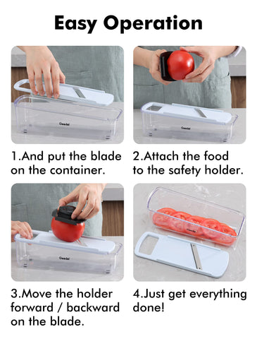 Geedel mandoline slicer compact storage in small kitchens