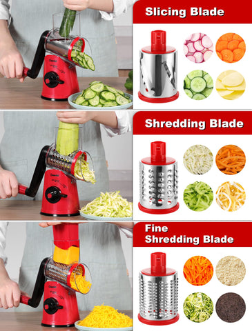 Geedel rotary cheese grater crushing blade for quick nuts and ingredients