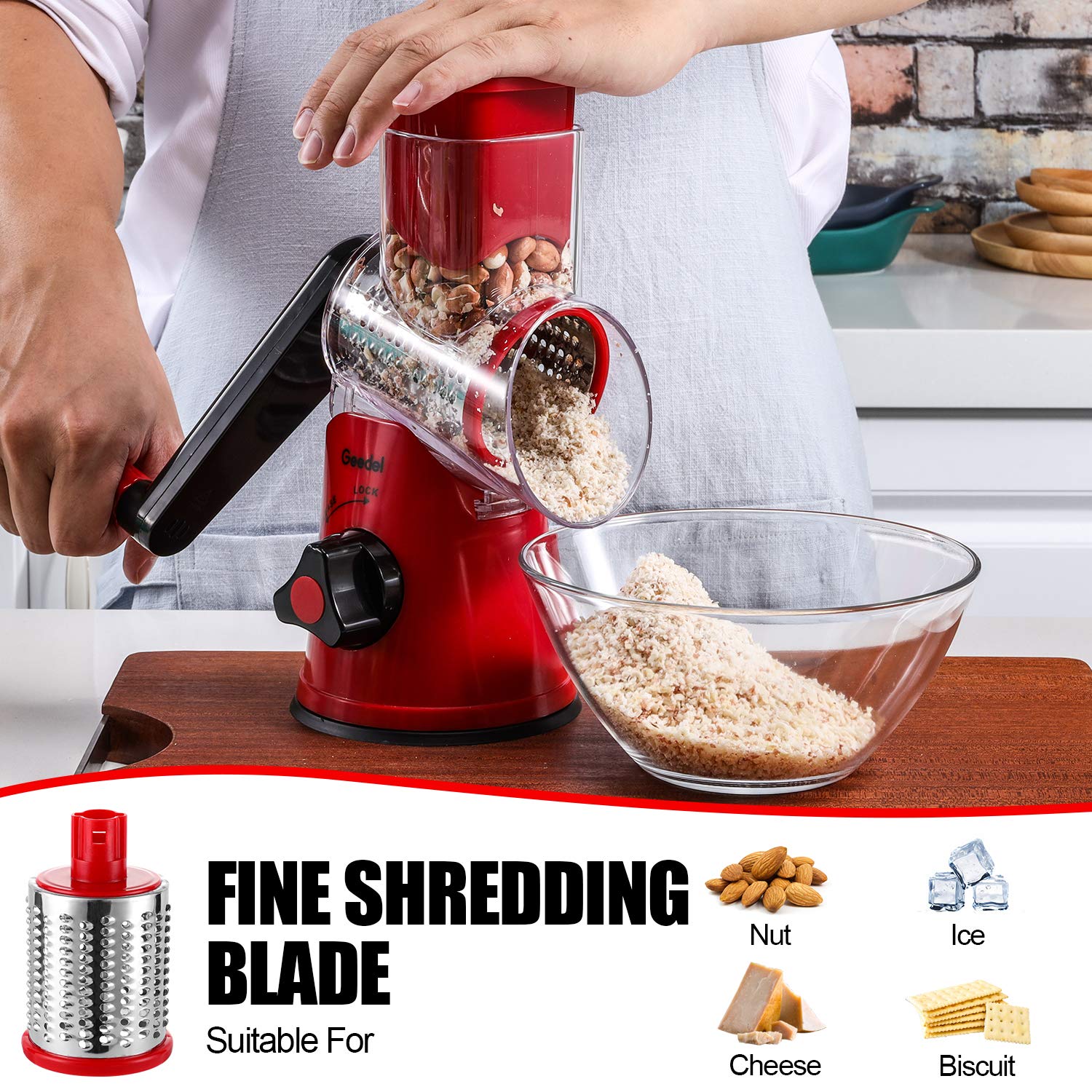 Geedel detachable parts for quick cleaning and maintenance