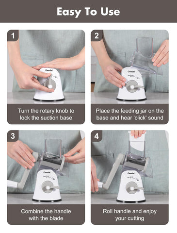 Geedel detachable parts simplify cleaning and storage after use