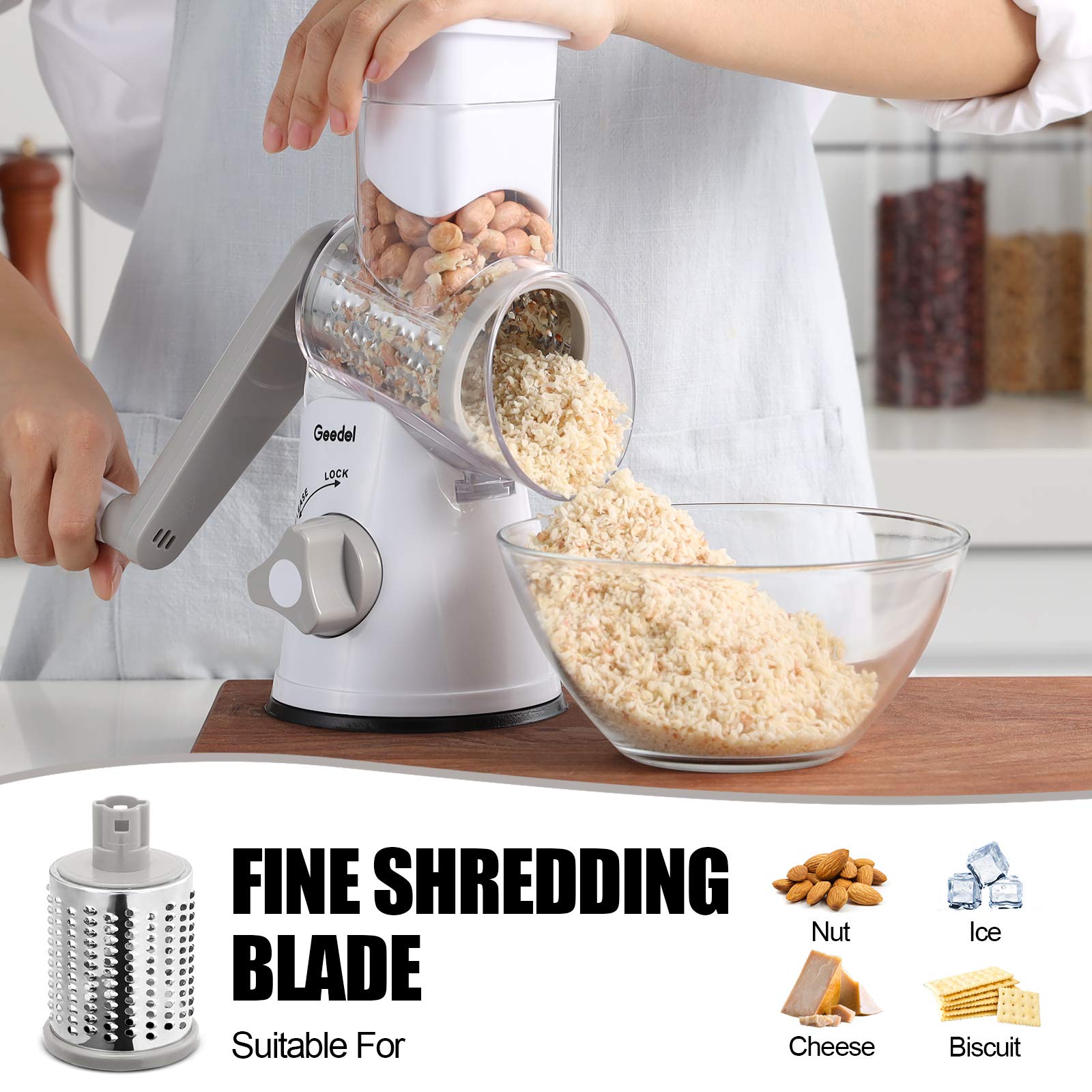 Geedel grater is top-rack dishwasher safe for quick cleaning.