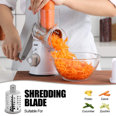 Geedel transparent barrel shows progress during grating.