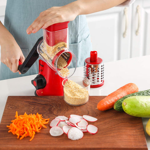 Geedel Rotary Grater compact design fits small kitchens and drawers.