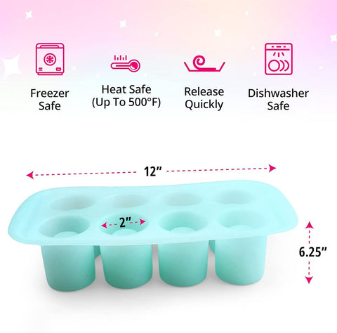 GEEOOLLAH nonstick silicone release promotes easy unmolding of candy shot cups.