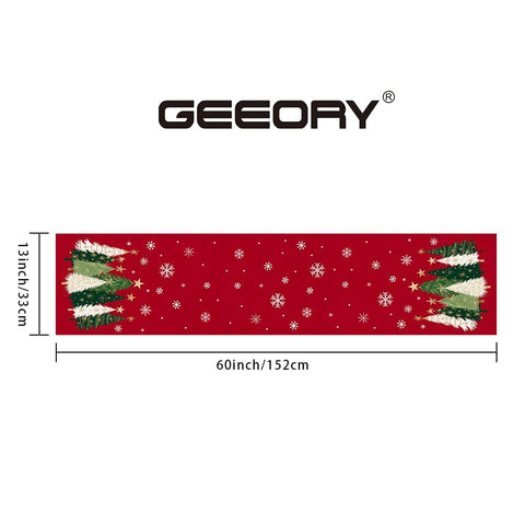 GEEORY machine-washable table runner for easy holiday cleanup