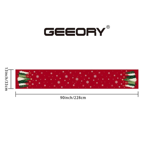 GEEORY machine-washable table runner, easy care after family meals during celebrations.