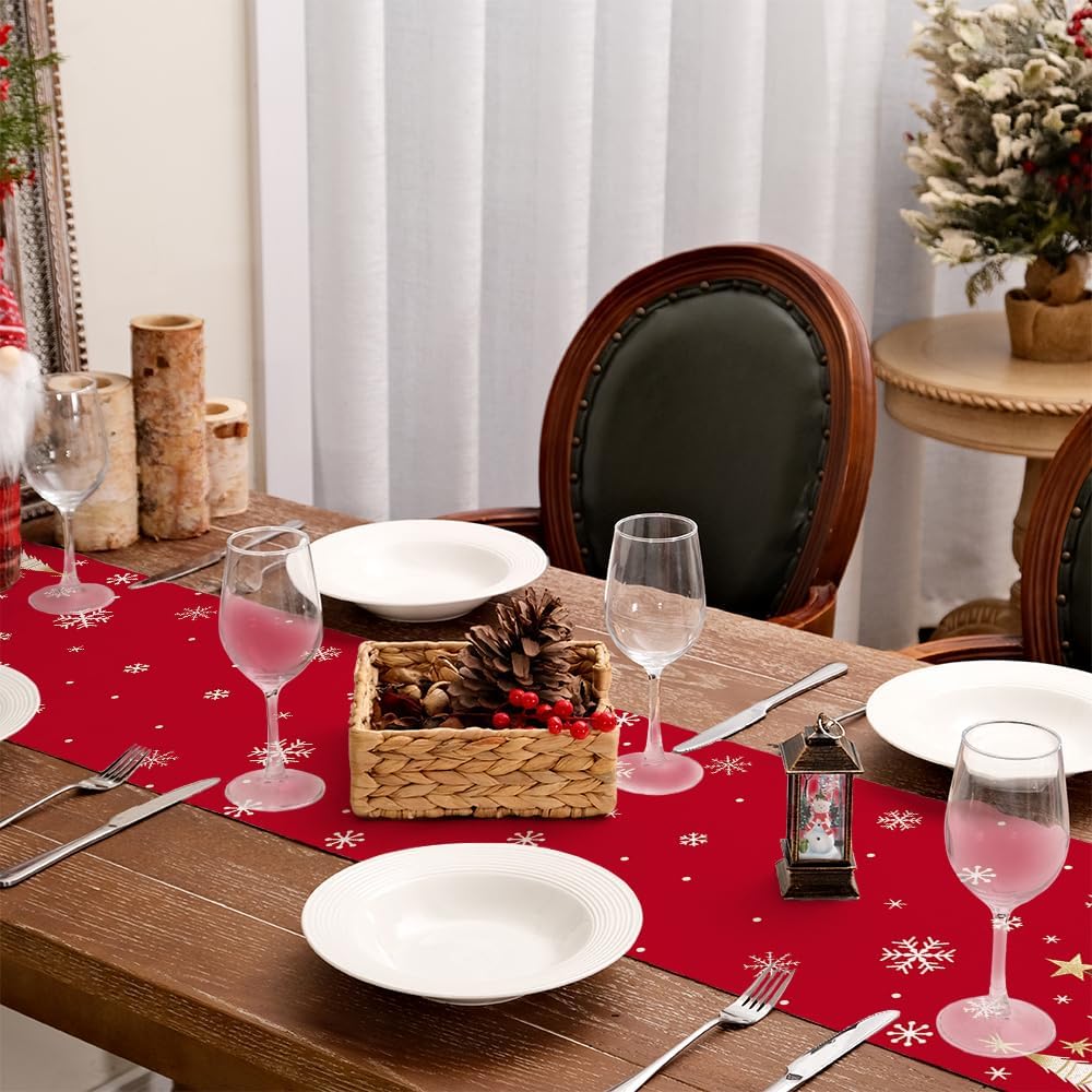 GEEORY outdoor-friendly table runner enables cozy alfresco dining