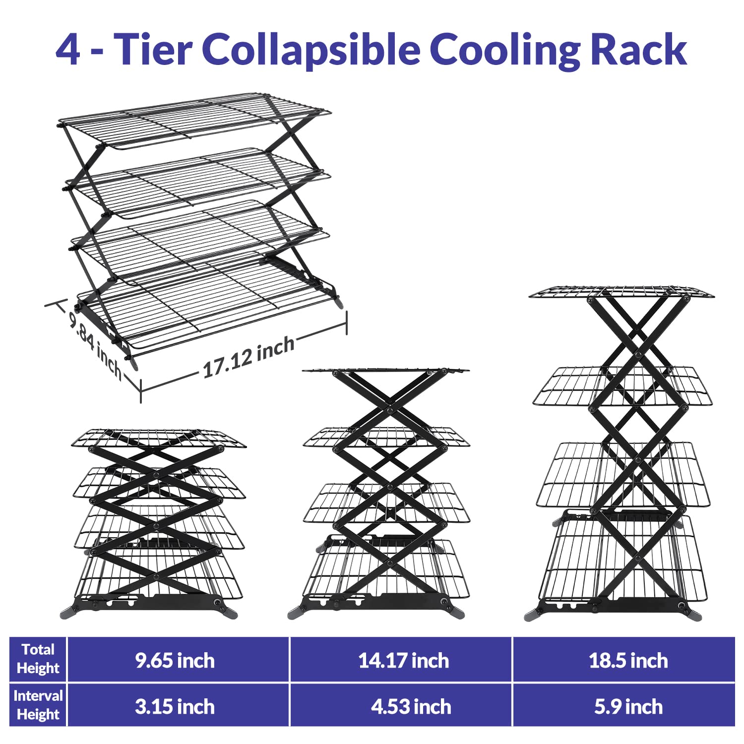 Geesta adjustable 3-setting design shown in compact form for versatile food cooling