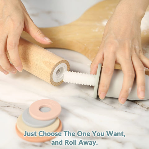 Geesta rolling pin featuring the extra handle design for improved control