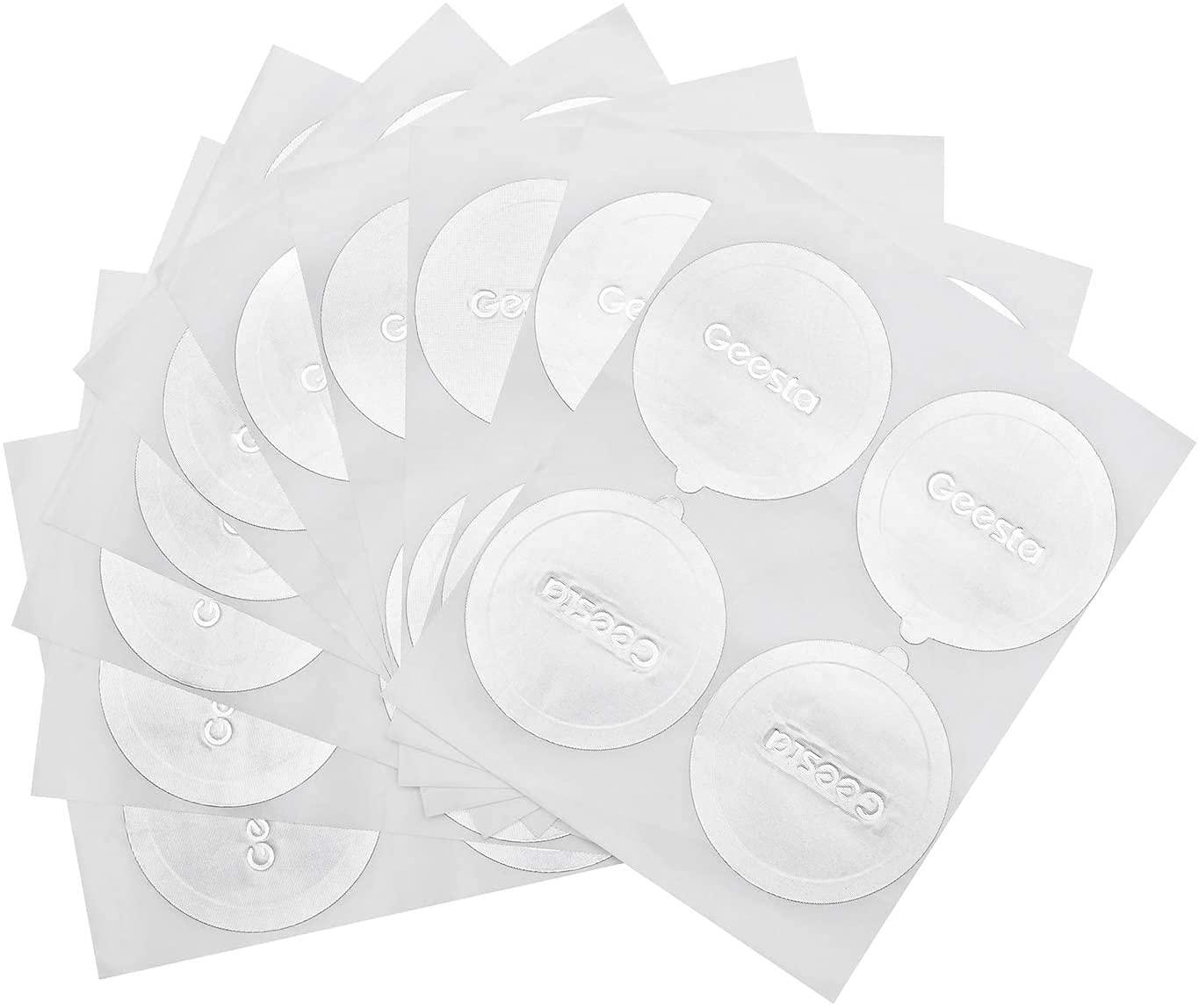 Geesta foil seals close-up shows extra-thick aluminum for durability.