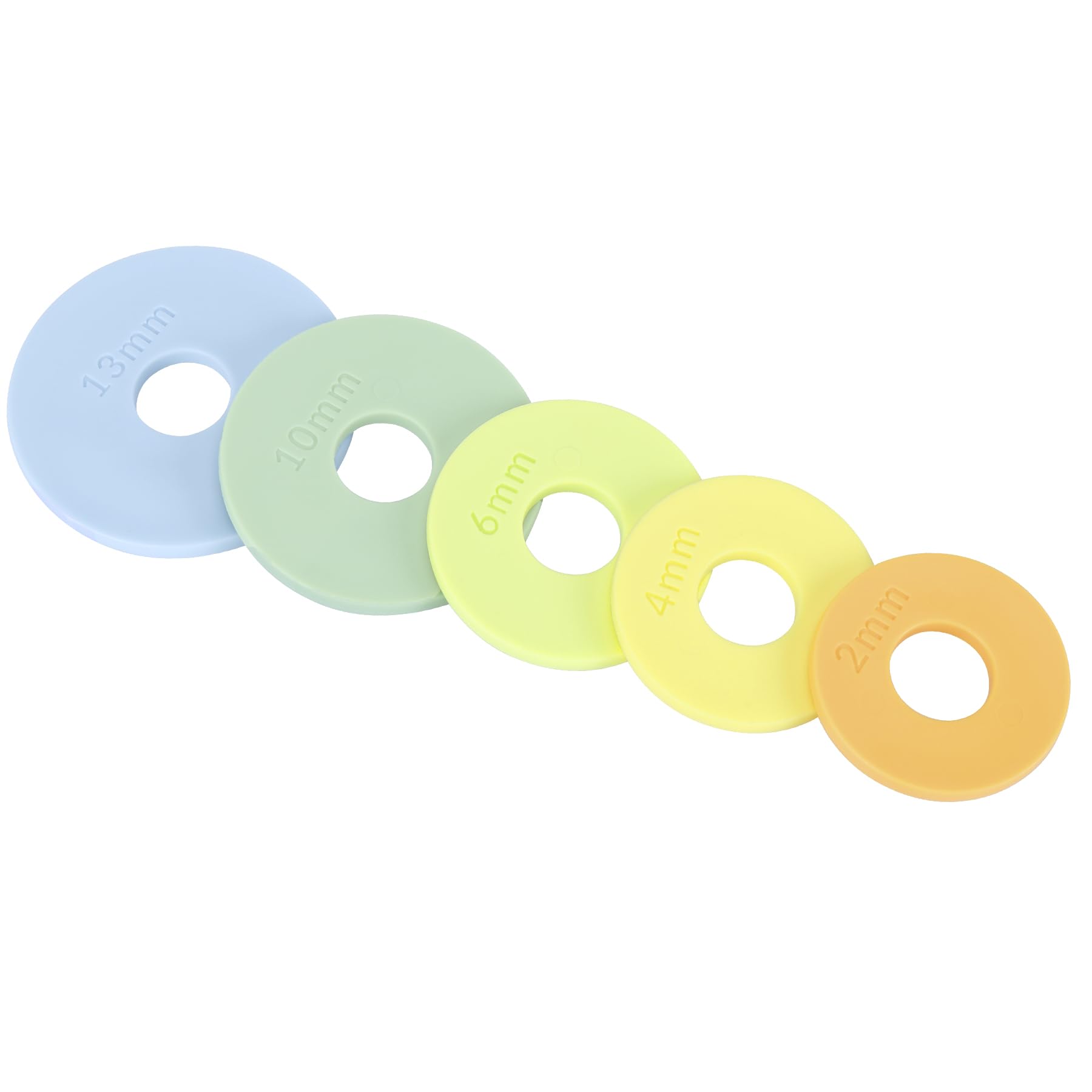Geesta rolling pin rings multicolor spacer bands for precise dough thickness.