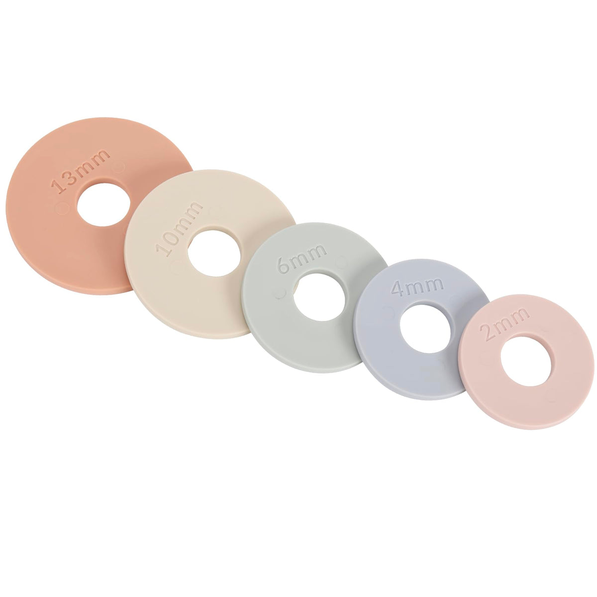 Geesta rolling pin rings multicolored spacer bands for even dough thickness