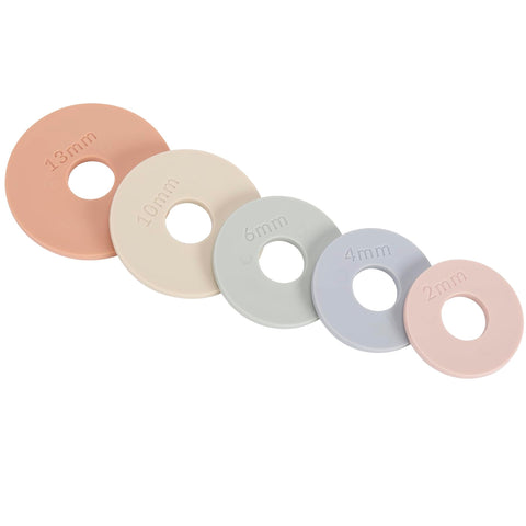 Geesta rolling pin rings multicolored spacer bands for even dough thickness