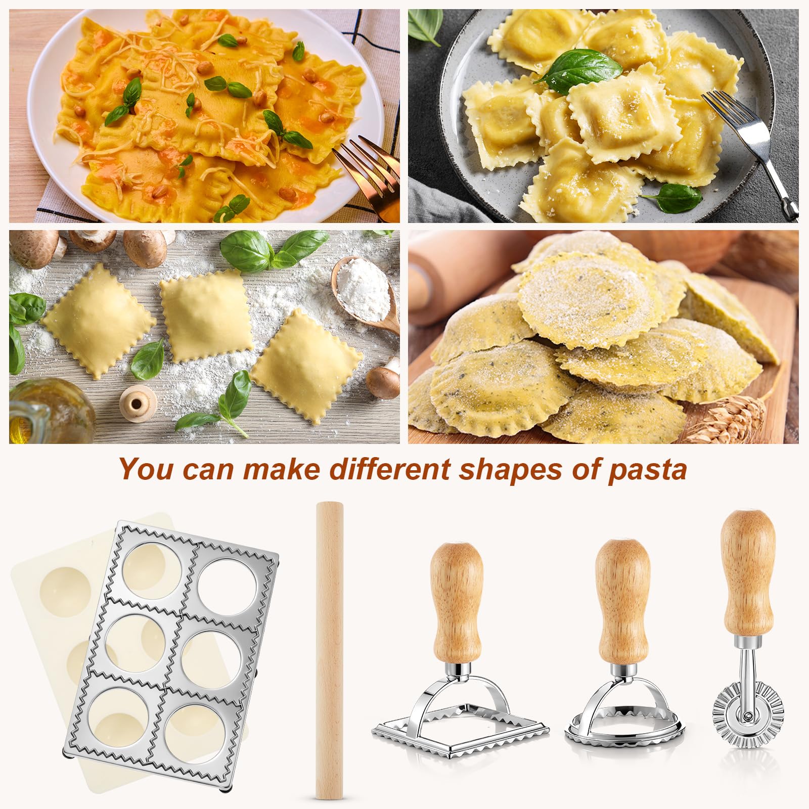 Geetery ravioli mold set assembled for versatile DIY pasta at home