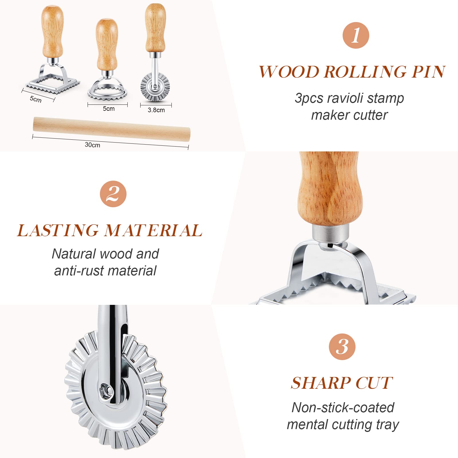 Geetery round cutter for precise ravioli edges.