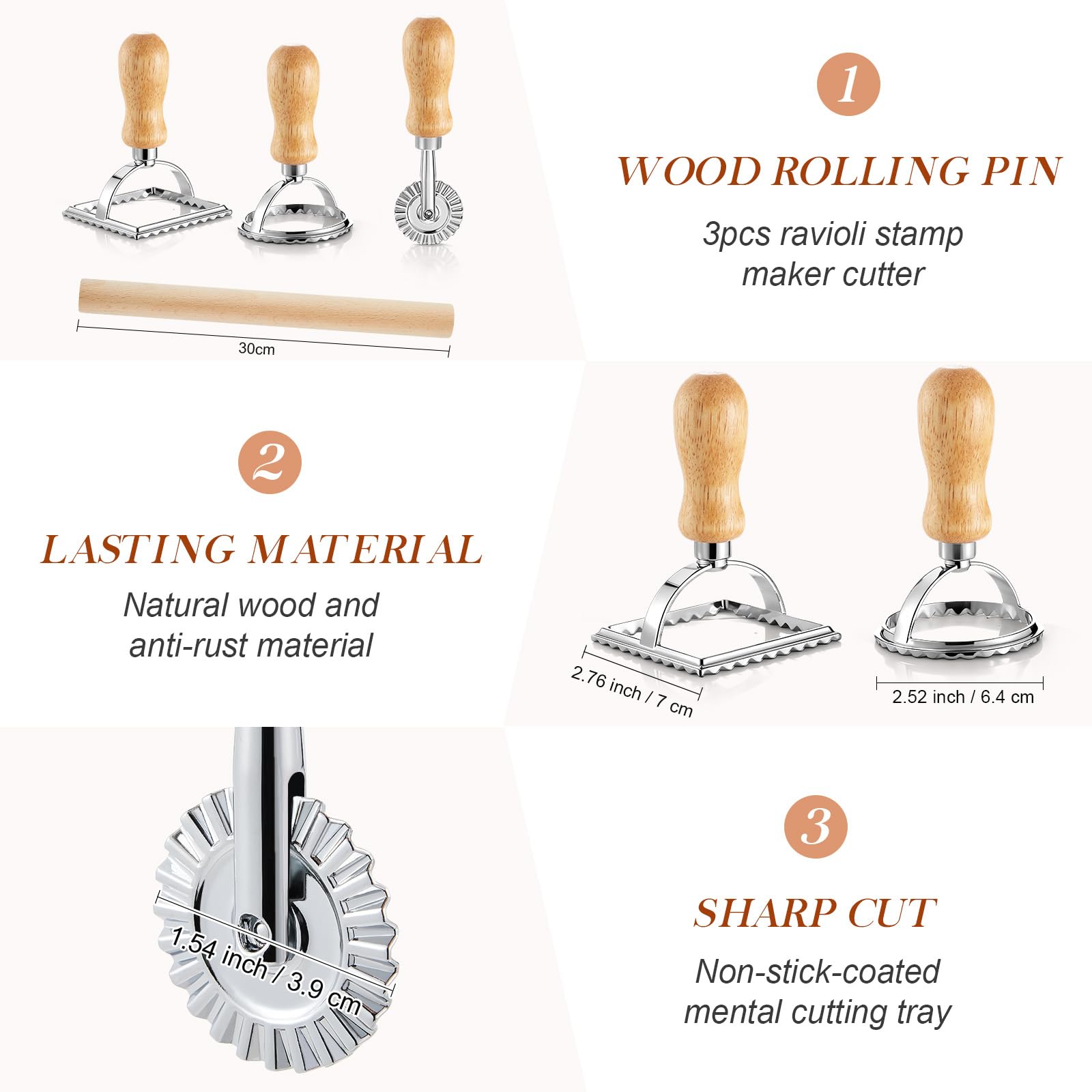 Geetery round ravioli cutter captures fillings for neat pockets