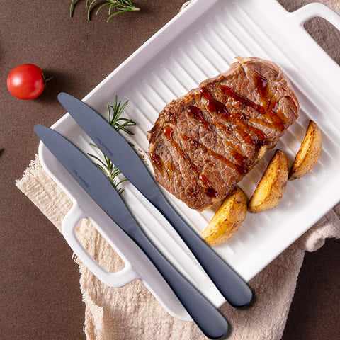 GoGeiLi service-for-6 dinner knife set ideal for family meals and entertaining.