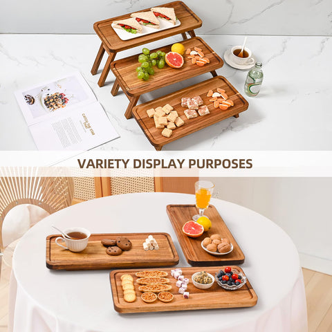 GEHE 3-tier stand unfolds for stylish party appetizers