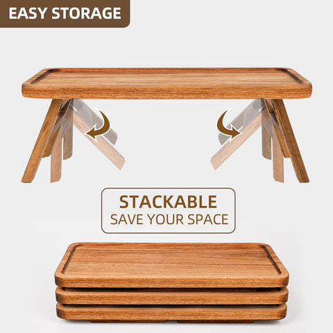 GEHE charcuterie display on acacia wood tiered tray