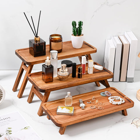 GEHE durable acacia wood display for everyday use