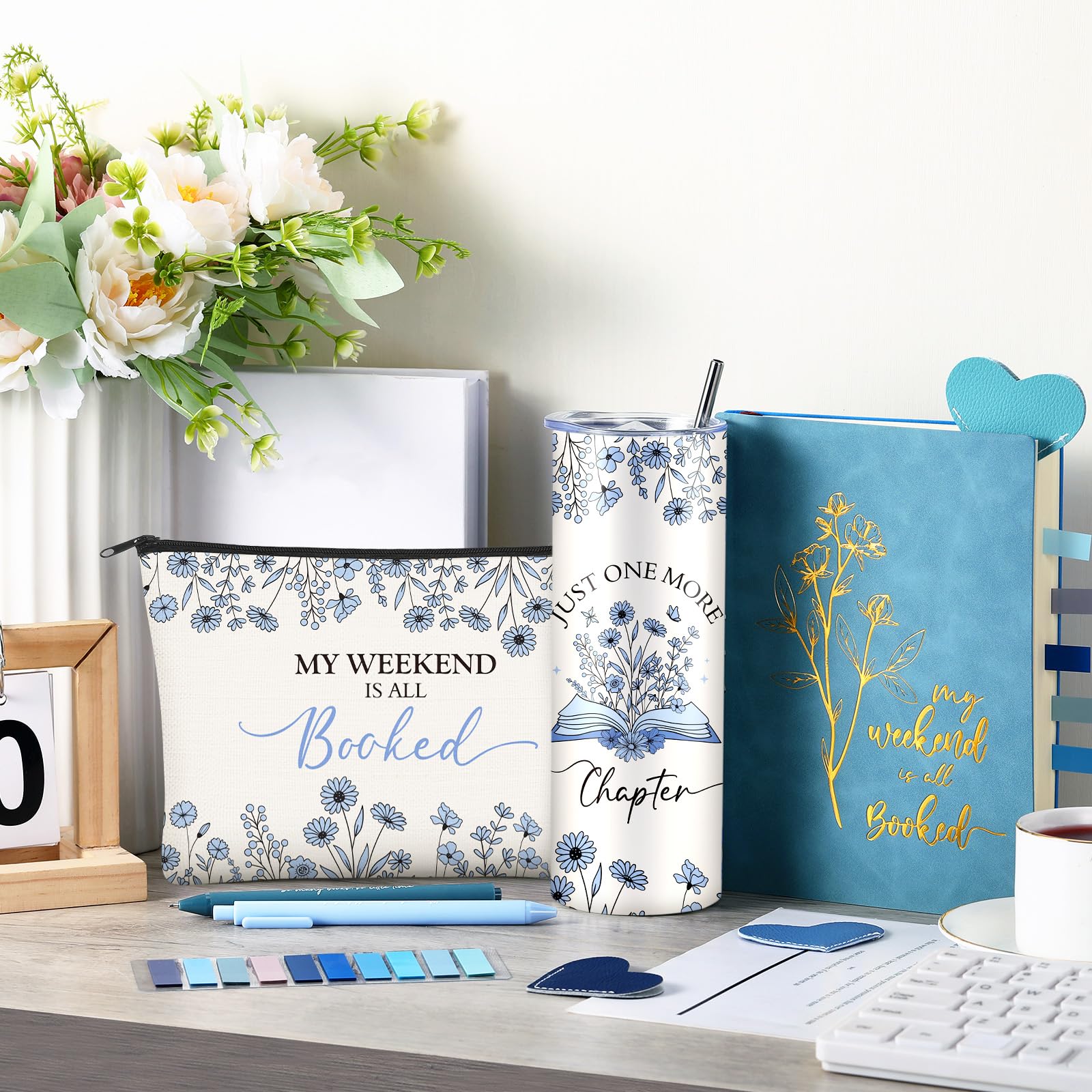 Geiserailie 20oz Insulated Tumbler with Straw provides long-lasting temperature control for book lovers.