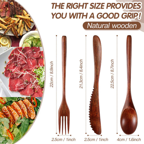 Geiserailie wooden forks for smooth, non-scratch meals