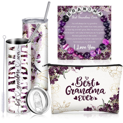 Geiserailie Christmas grandma tumbler keeps beverages hot on the go.
