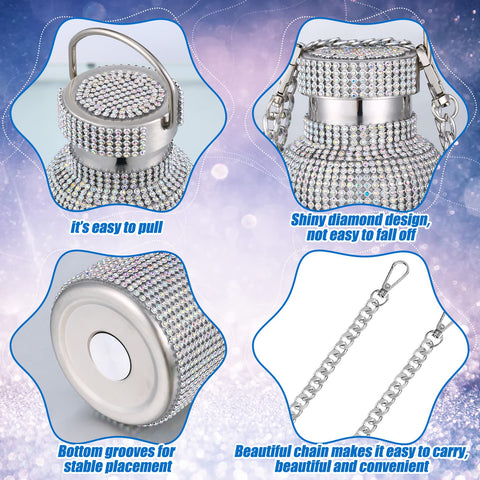 Geiserailie Diamond bottle chain handle visible for easy on-the-go carry