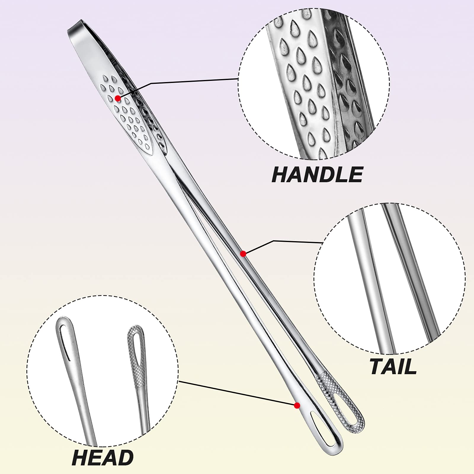 Geiserailie Korean BBQ tongs close-up showing durable design