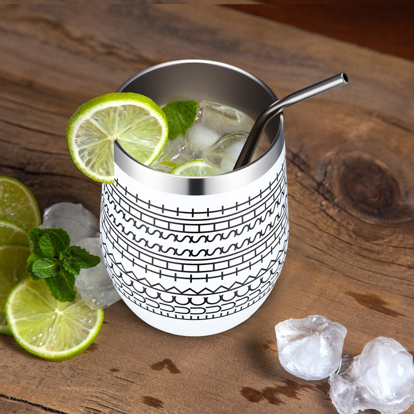 Geiserailie white 12 oz wine cup style tumbler for casual gatherings and family moments