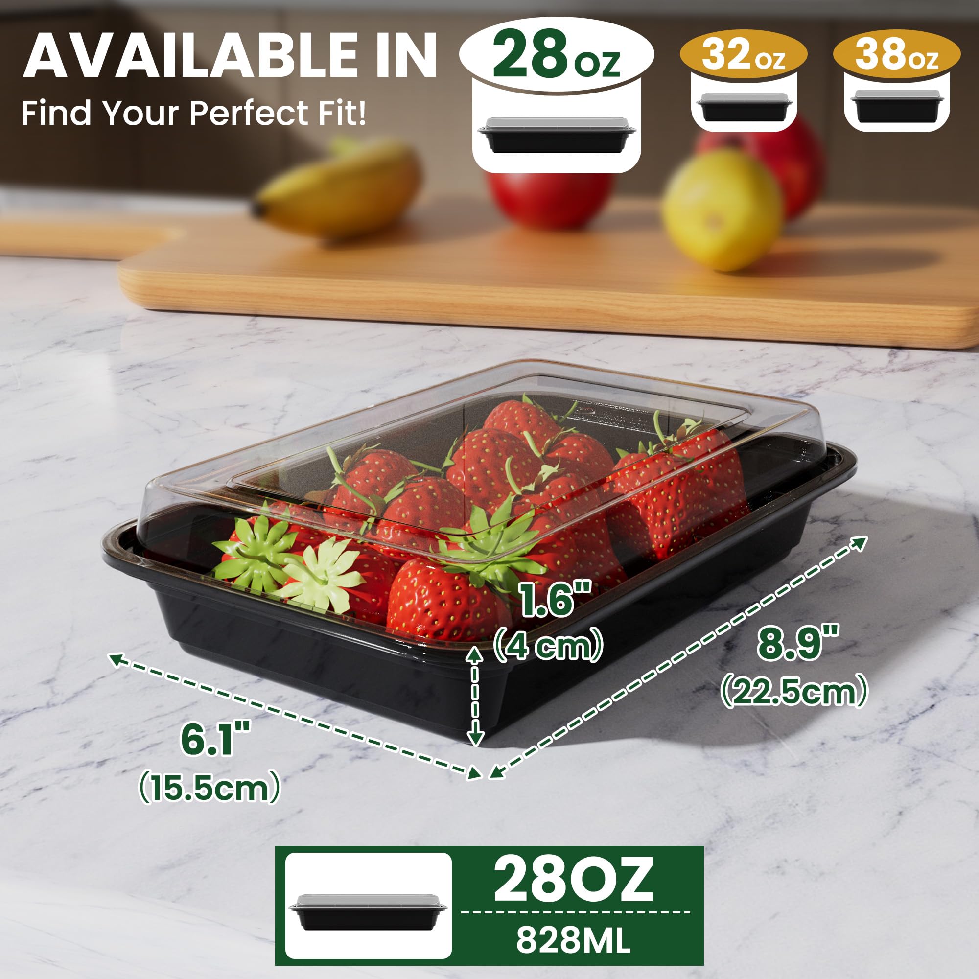 Geisoun microwave-safe meal prep container for quick reheats.