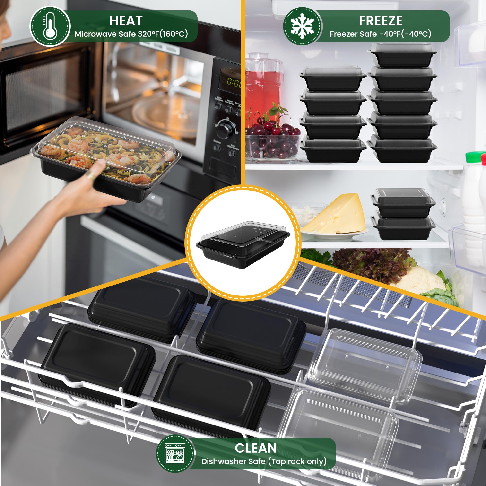 Geisoun stackable bento box saves fridge and pantry space.