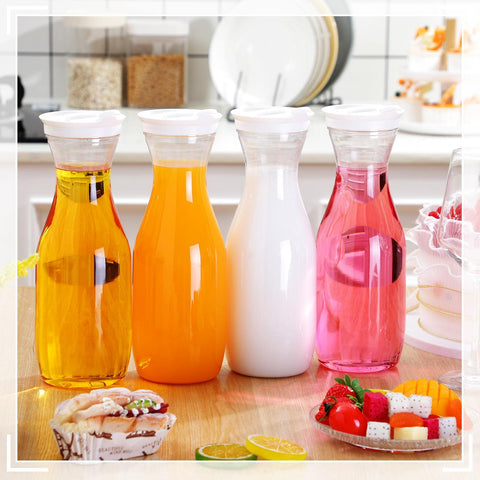 Gejoy clear pitcher with narrow neck for comfortable pouring