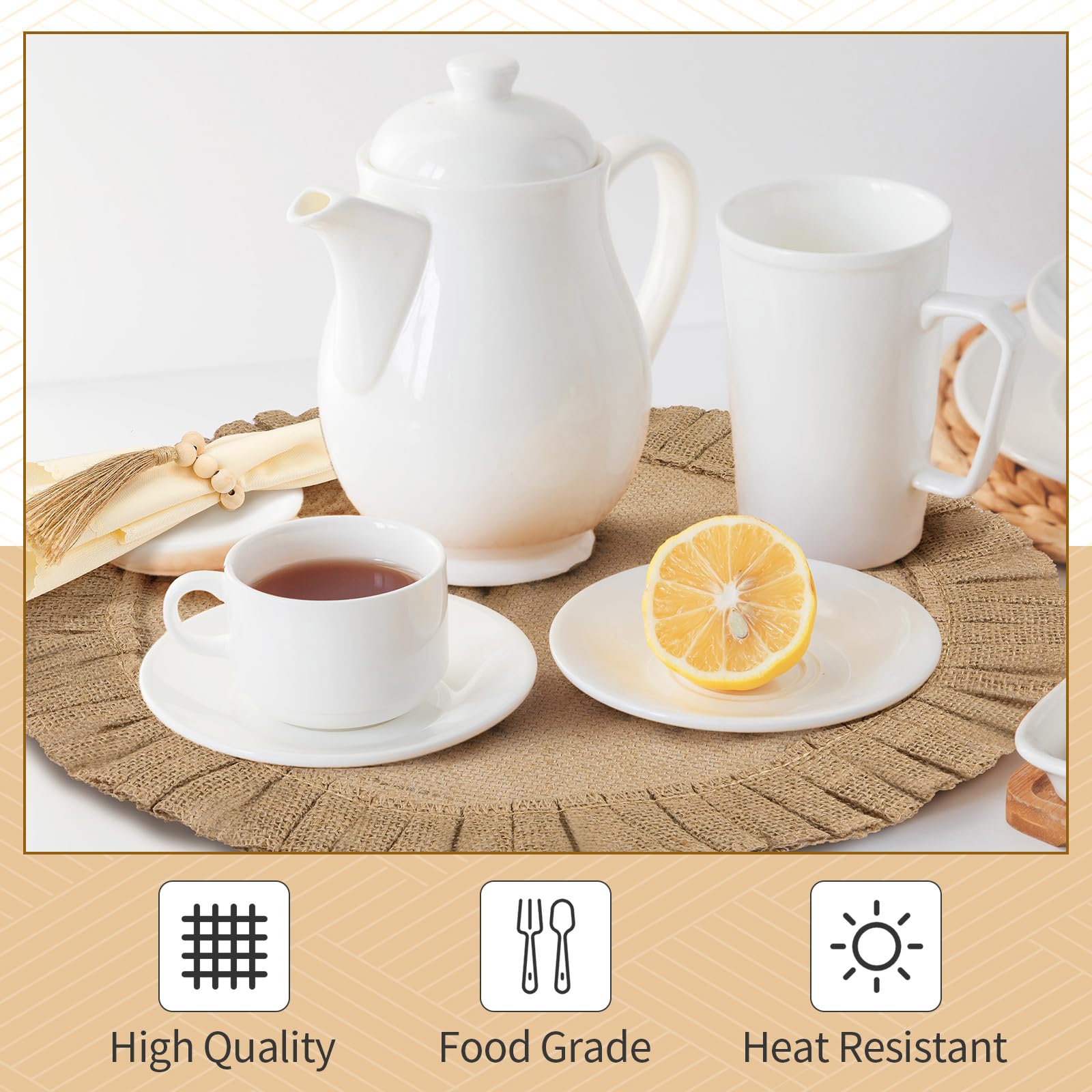 Gejoy cloth napkins offer soft, silky texture for coordinated table settings.