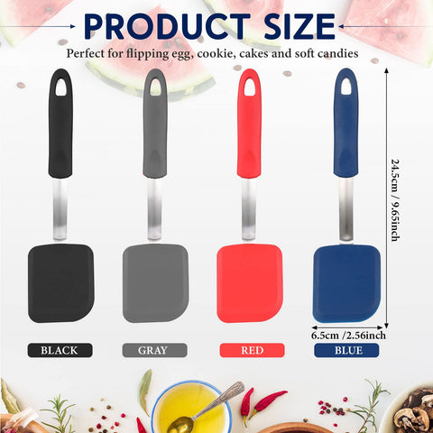 Gejoy mini silicone spatula in blue for versatile baking and flipping.