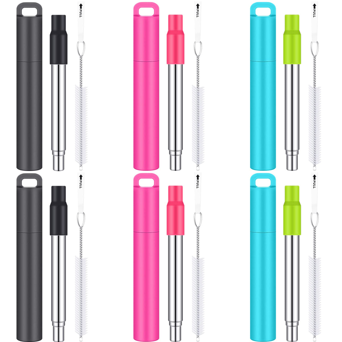 Gejoy reusable travel straw with case keeps your kit organized on the go.