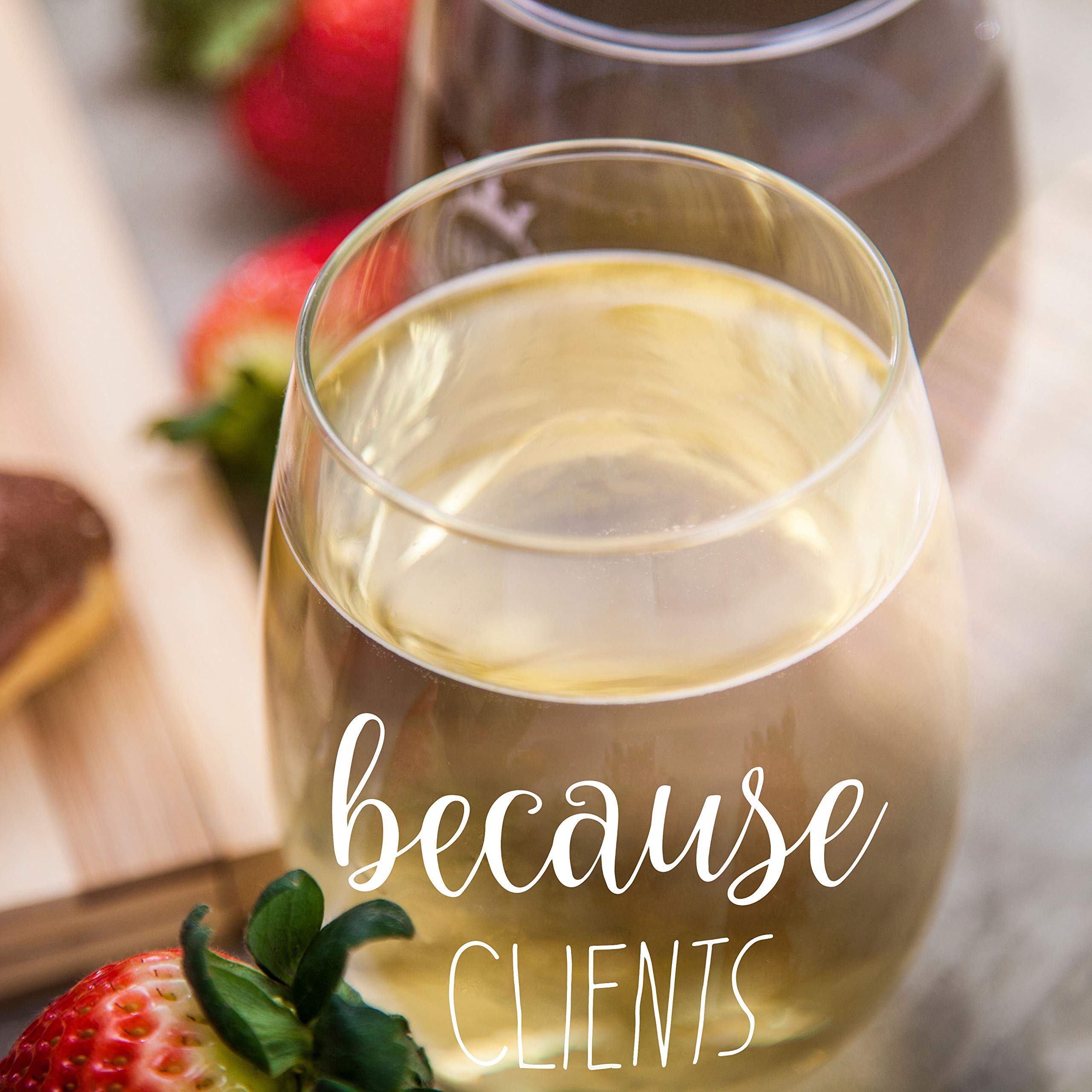 Gelid Because Clients stemless wine glass gift box ready to give