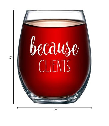 Gelid Because Clients stemless wine glass in use at a home bar