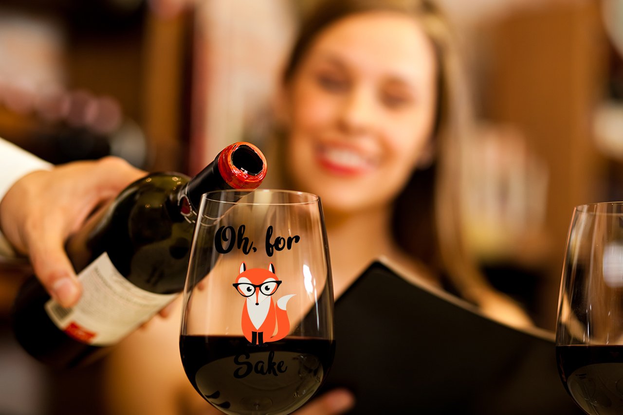 Gelid best friend gift glass for fox lovers, playful and practical