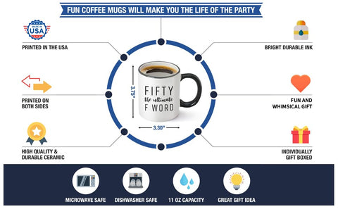 Gelid Fifty mug, 11 oz ceramic cup, keeps beverages warm for daily coffee.