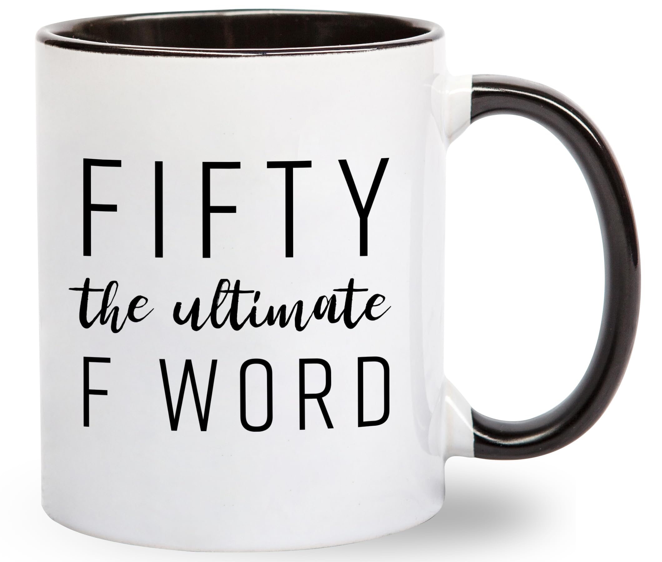 Gelid Fifty mug with double-sided print for a bold 50th birthday message.