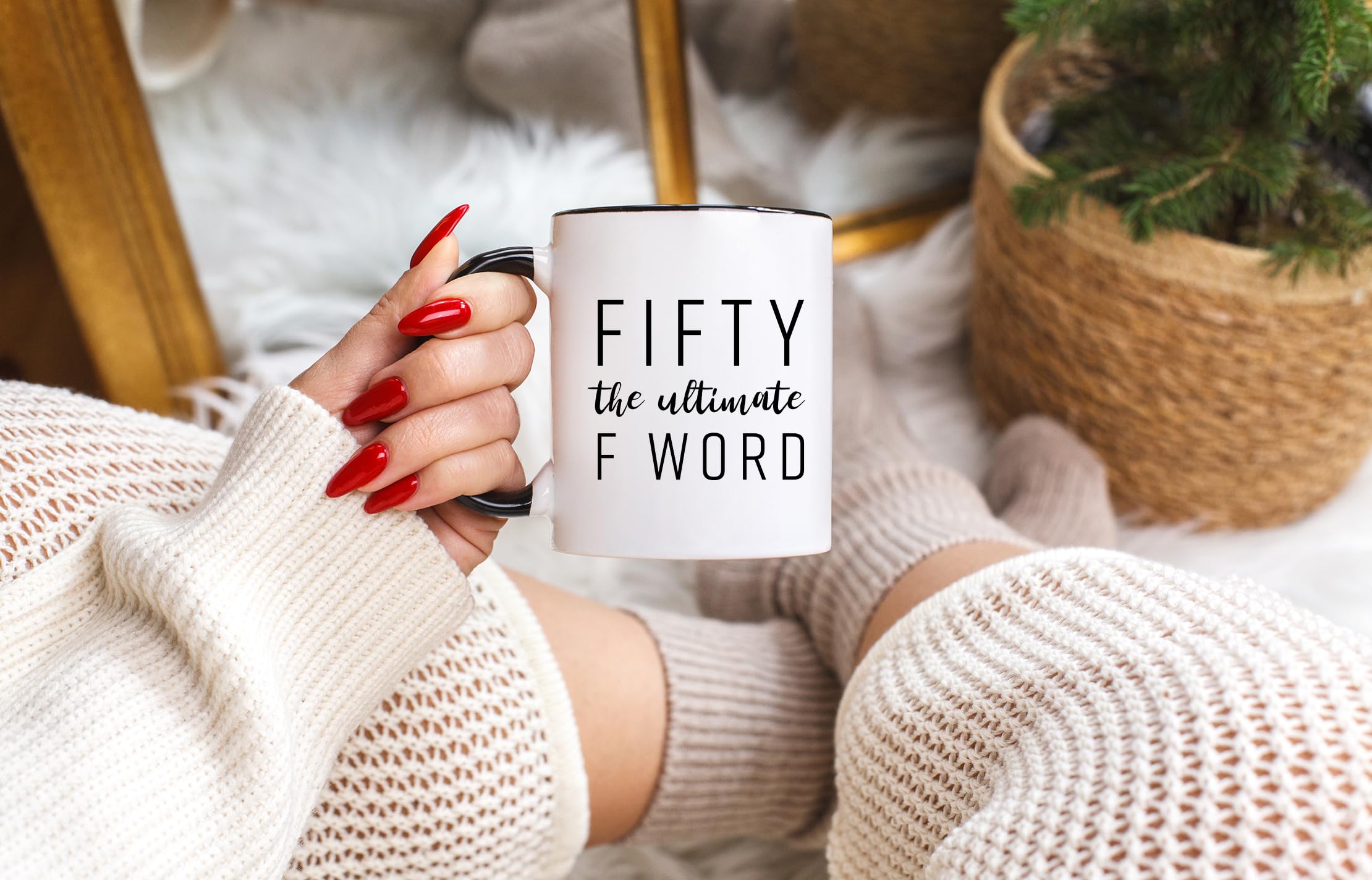 Gelid Fifty mug showing USA-made quality and fade-resistant finish for daily coffee.