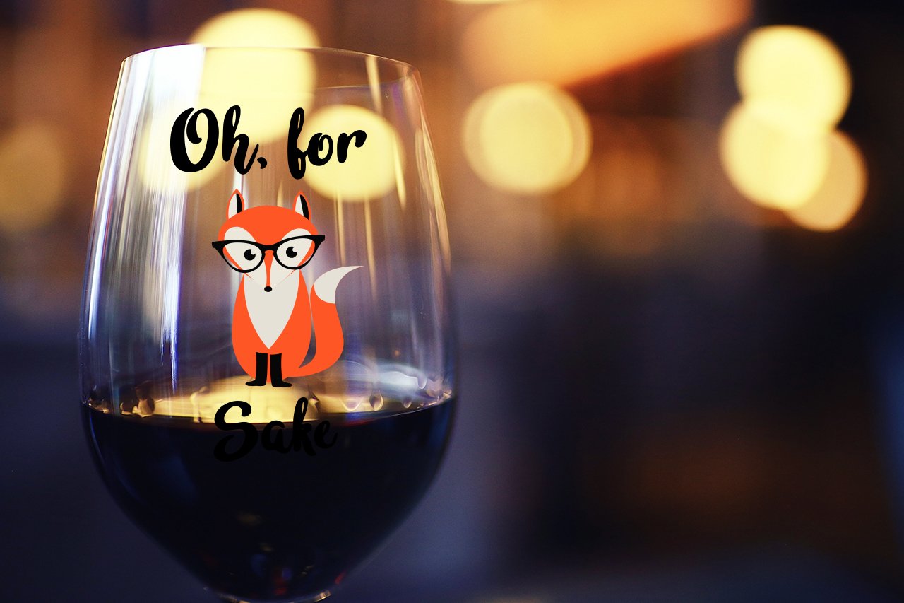 Gelid Oh For Fox Sake glass, ideal coworker gift, durable and dishwasher safe