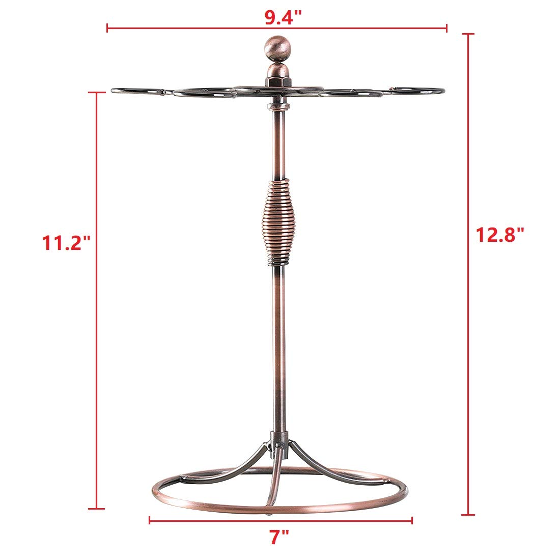 GeLive bronze wine glass holder stand on countertop ready for display