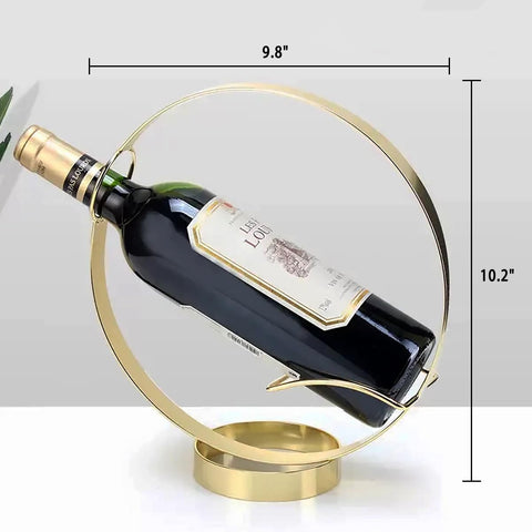 GeLive Gold wine display on counter adds modern decor.